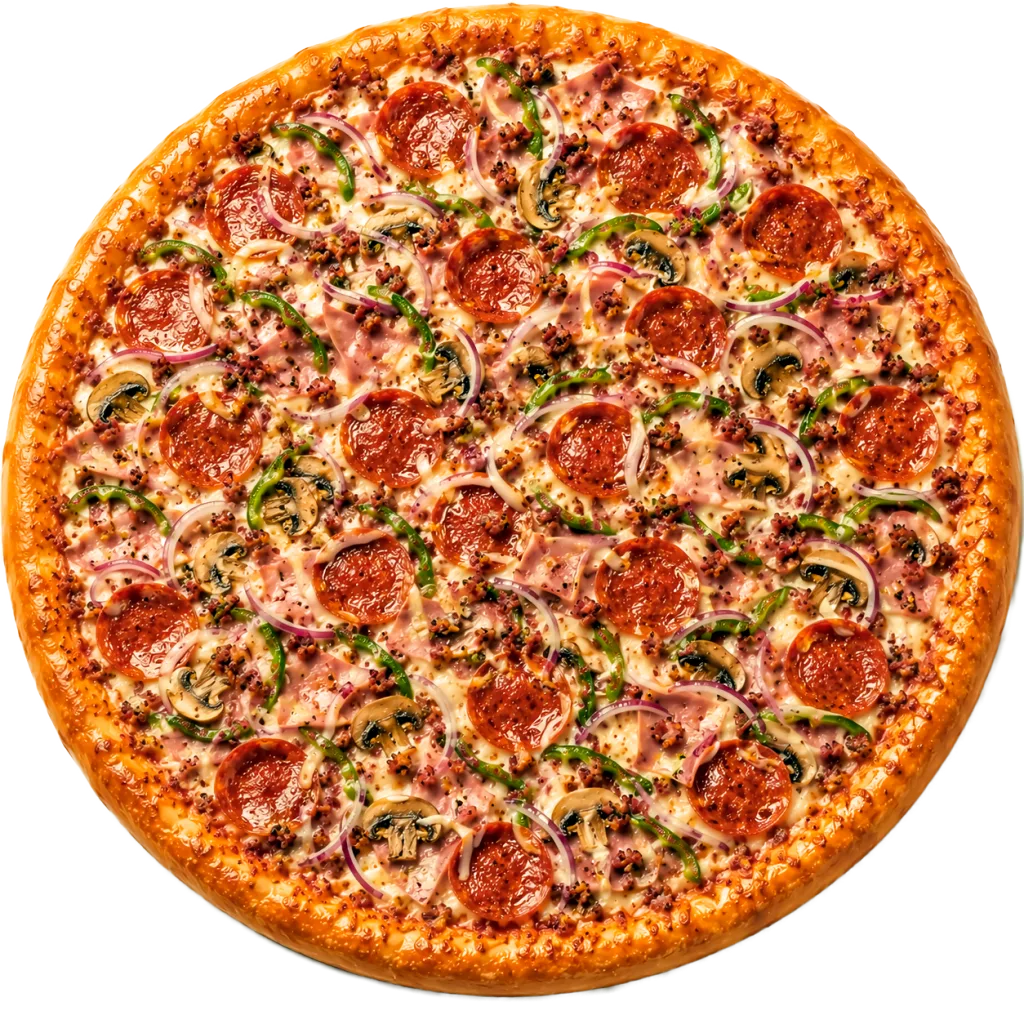 Pepperoni pizza with extra melted cheese